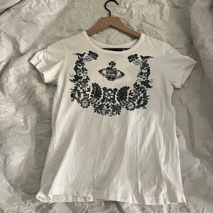 Vivienne Westwood White T-Shirt with Black Logo